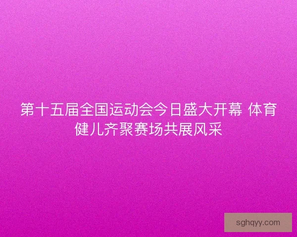 第十五届全国运动会今日盛大开幕 体育健儿齐聚赛场共展风采