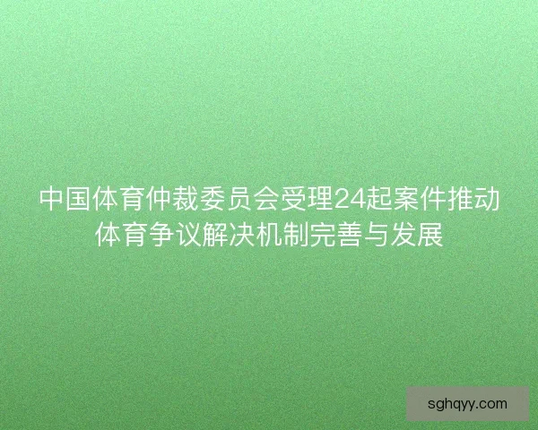 中国体育仲裁委员会受理24起案件推动体育争议解决机制完善与发展